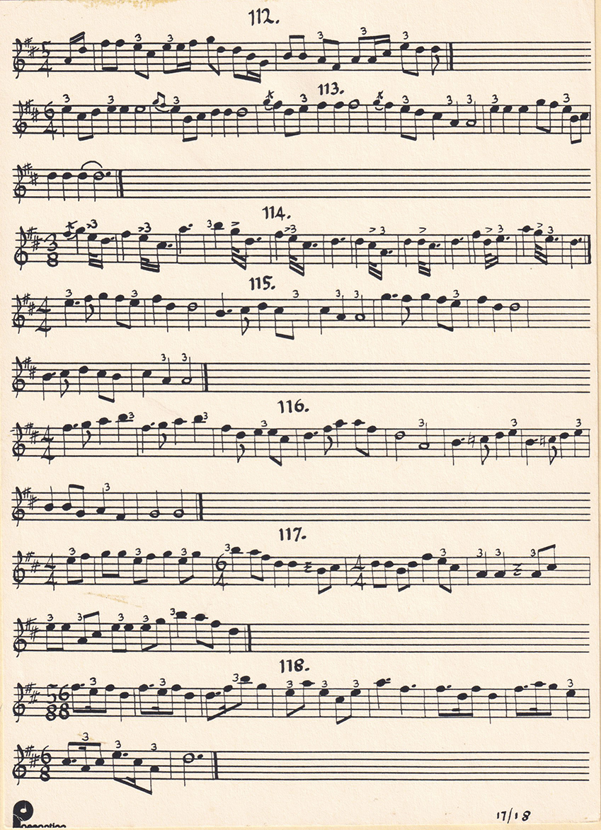 Tarahumara sheet music 112–118