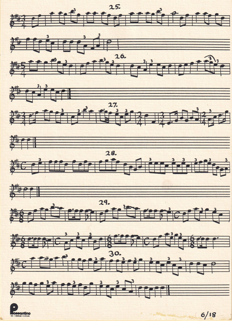 Tarahumara sheet music 25-30