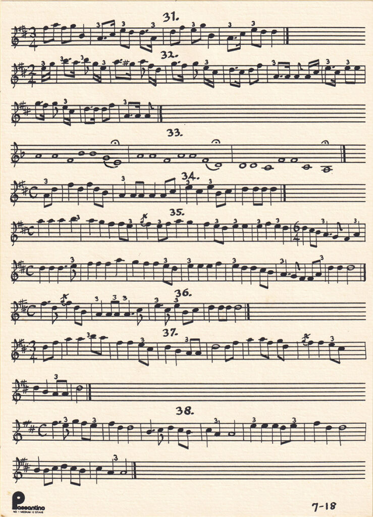 Tarahumara sheet music 31–38