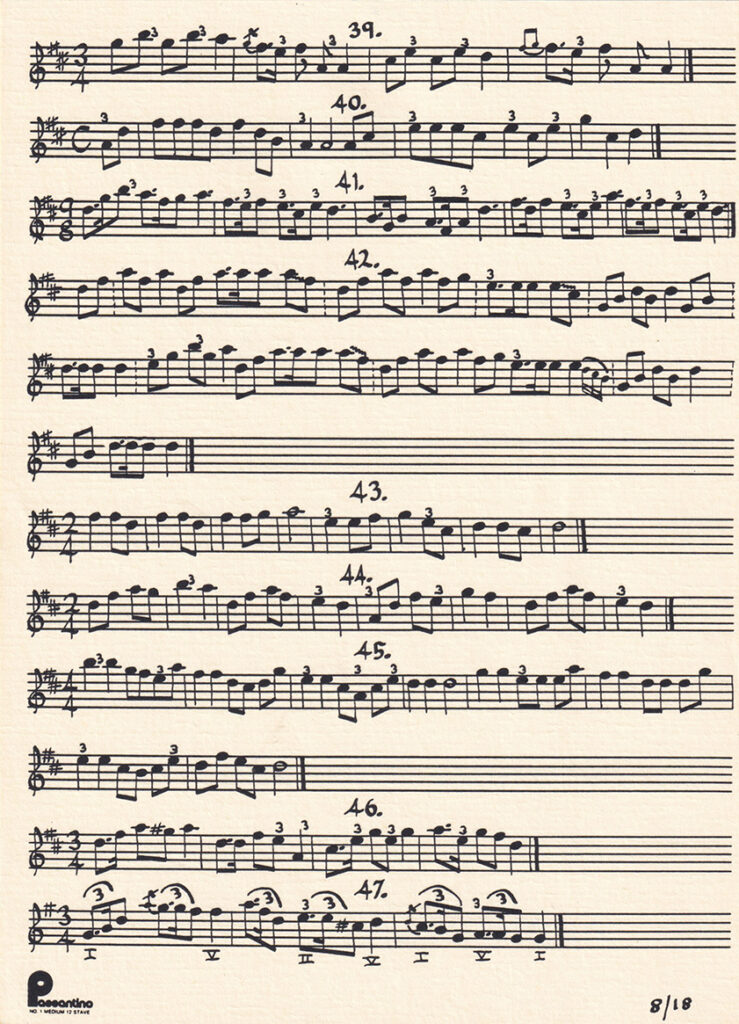 Tarahumara sheet music 39–47