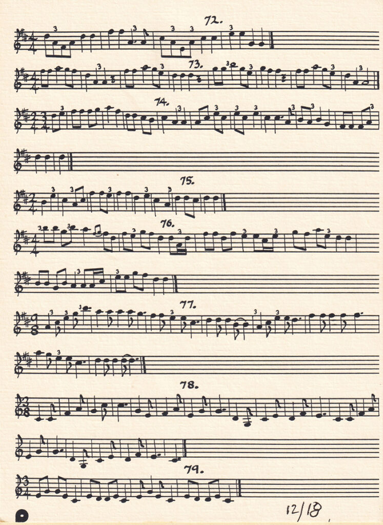 Tarahumara sheet music 72–79