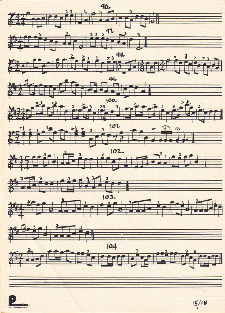 Tarahumara sheet music 96–104