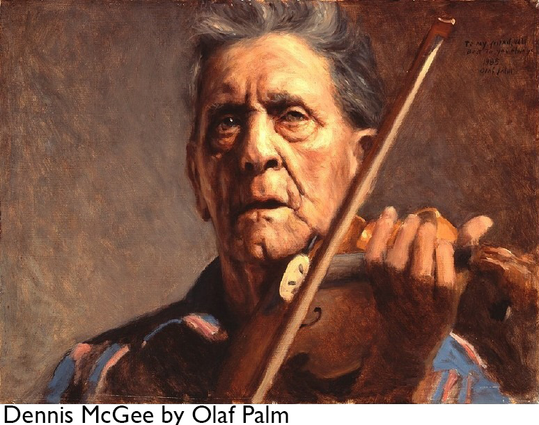 Painting of Dennis McGee by Olaf Palm